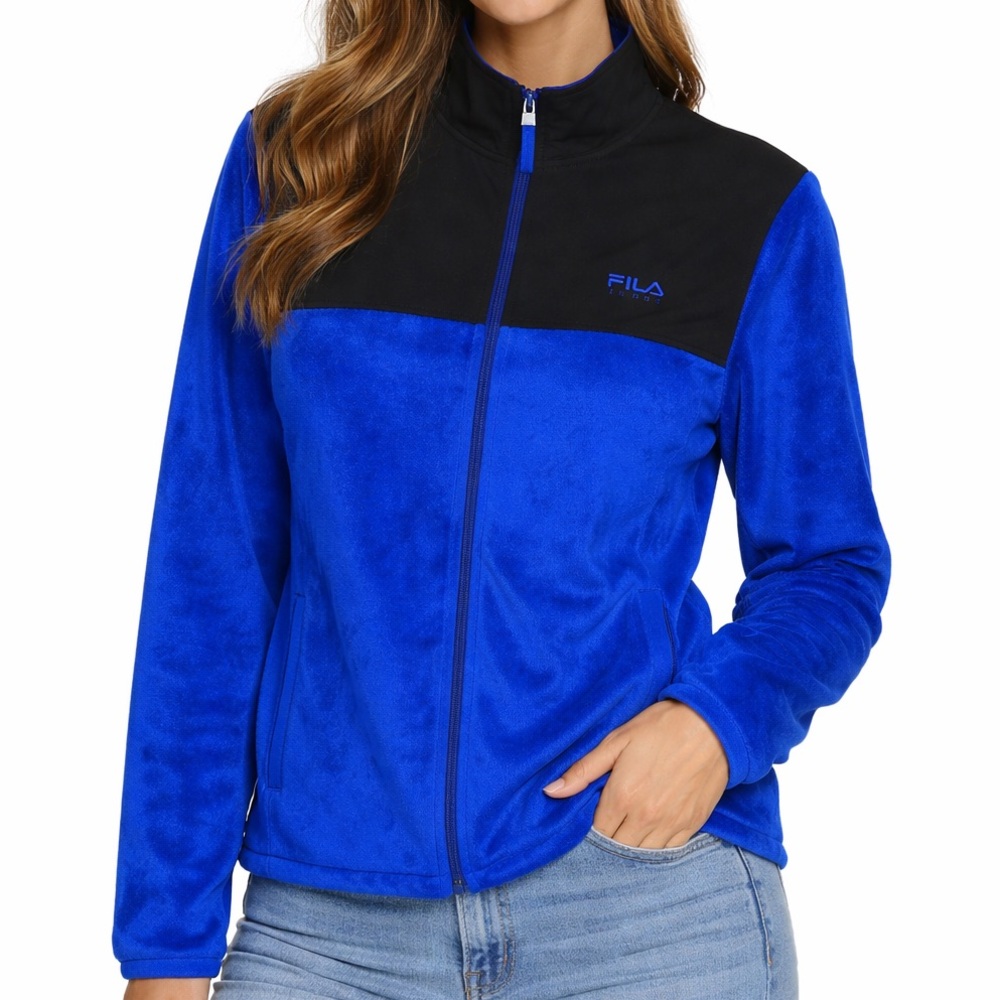 Fila Sport Cobalt Blue Biella Performance Fleece Jacket Full Zip